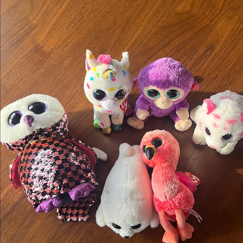 Lot of 6 Ty Beanie Boos